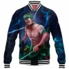 Anime Baseball-Jacket, One Piece Baseball-Jacket, Roronoa Zoro Baseball-Jacket