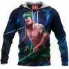 Anime Fleece-Hoodie, One Piece Fleece-Hoodie, Roronoa Zoro Fleece-Hoodie