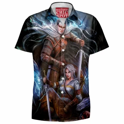 Fantasy Hawaiian-Shirt, The Witcher Hawaiian-Shirt, Game Hawaiian-Shirt