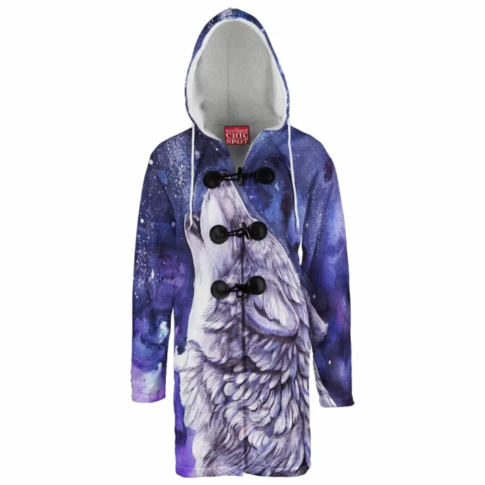 Wolf Moon Hooded Cloak Coat