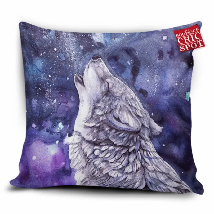 Wolf Moon Pillow Cover