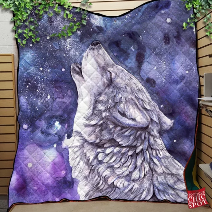 Wolf Moon Quilt Blanket