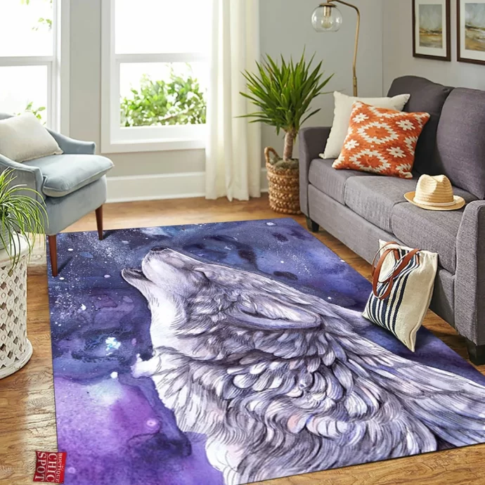 Wolf Moon Rectangle Rug