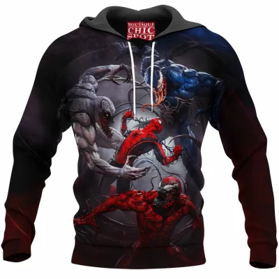 Comic Hoodie, Symbiote Hoodie, Carnage Hoodie, Venom Hoodie, Anti-Venom Hoodie, Spider-man Hoodie