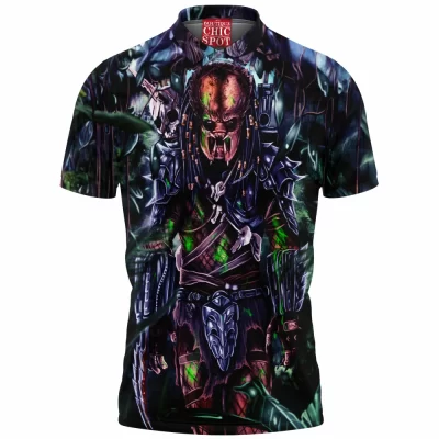 Horror Polo Shirt, Predator Polo Shirt, Sci-Fi Polo Shirt