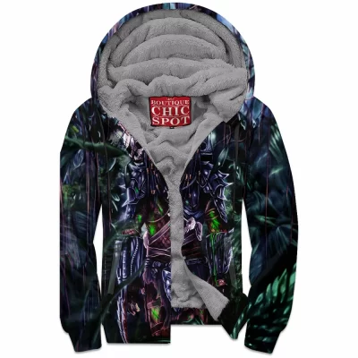 Horror Zip-Fleece-Hoodie, Predator Zip-Fleece-Hoodie, Sci-Fi Zip-Fleece-Hoodie