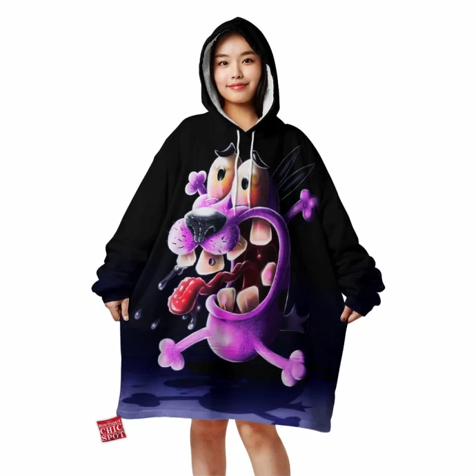 Courage The Cowardly Dog Blanket Hoodie