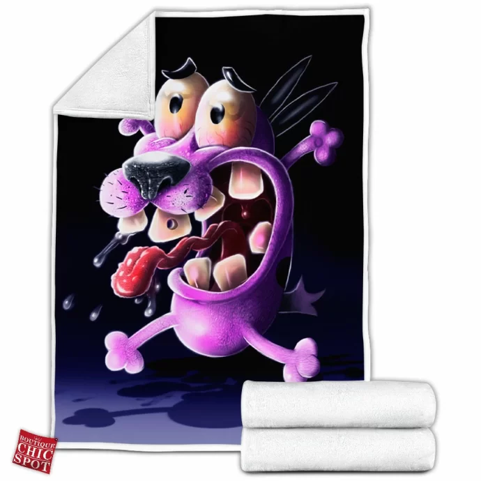 Courage The Cowardly Dog Fleece Blanket