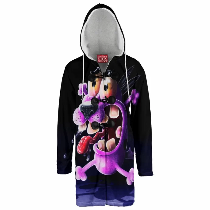 Courage The Cowardly Dog Hooded Cloak Coat