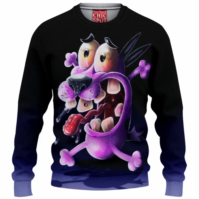 Courage The Cowardly Dog Knitted Sweater