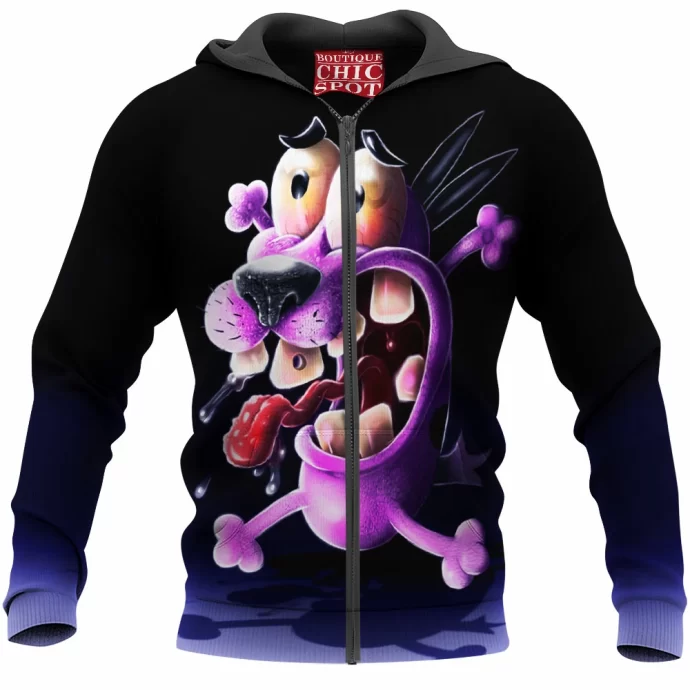 Courage The Cowardly Dog Zip Hoodie