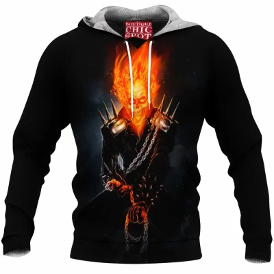 Comic Fleece-Hoodie, Ghost Rider Fleece-Hoodie