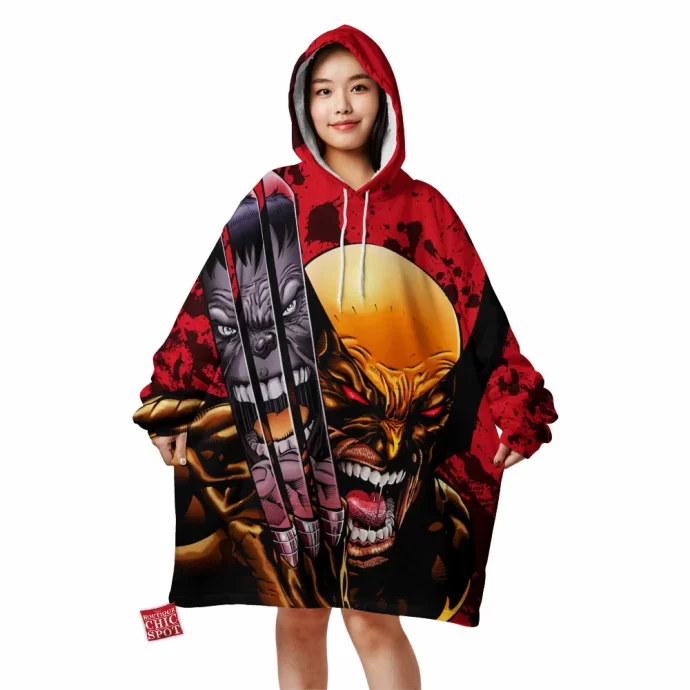 Wolverine And Hulk Blanket Hoodie