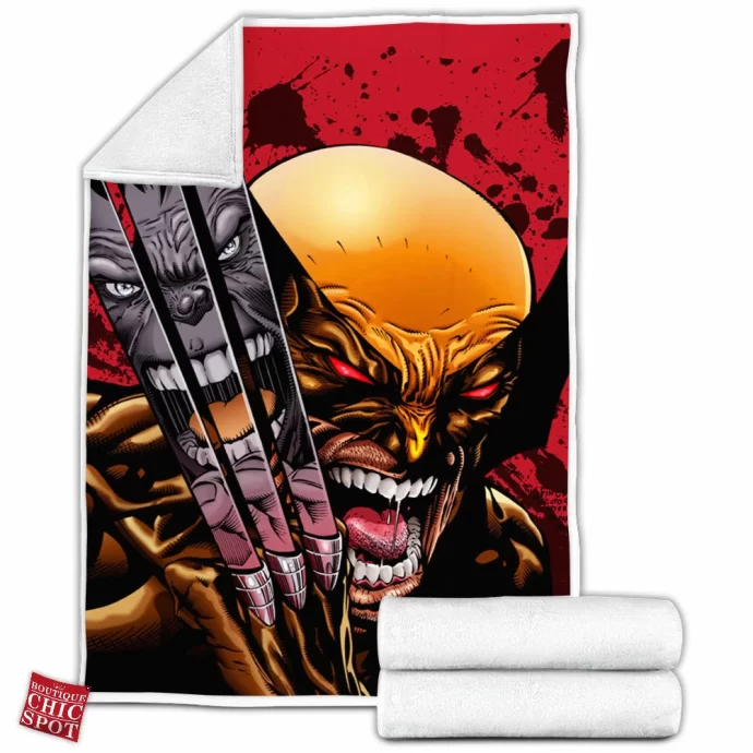 Wolverine And Hulk Fleece Blanket