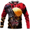 Comic Fleece-Hoodie, Hulk Fleece-Hoodie, Wolverine Fleece-Hoodie