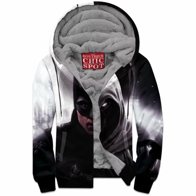 Batman And Moon Knight Zip Fleece Hoodie