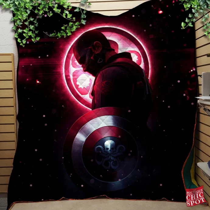 Captain America Hydra Quilt Blanket