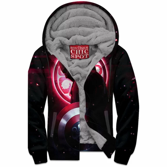 Captain America Hydra Zip Fleece Hoodie