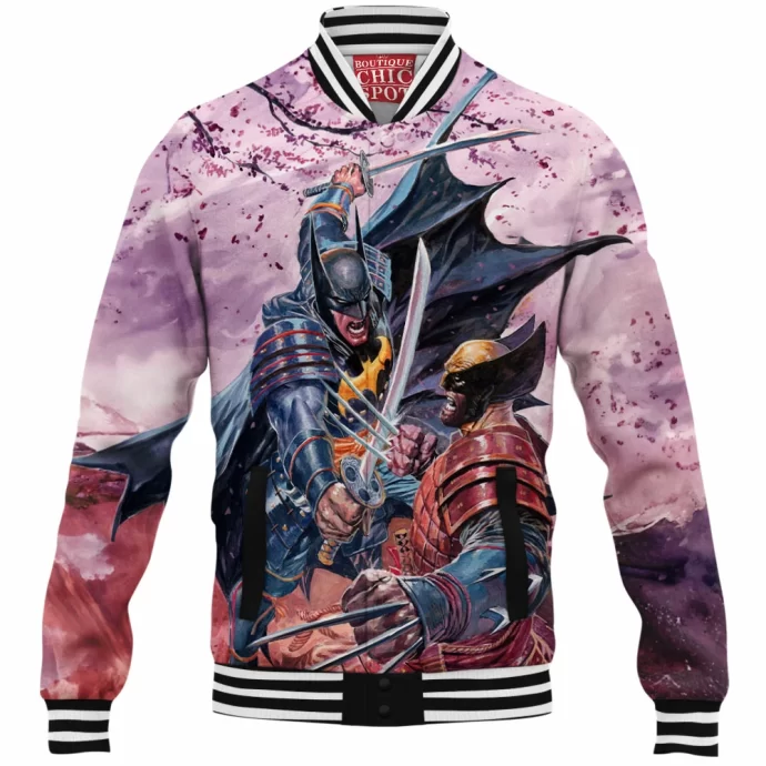 Batman Vs Wolverine Baseball Jacket