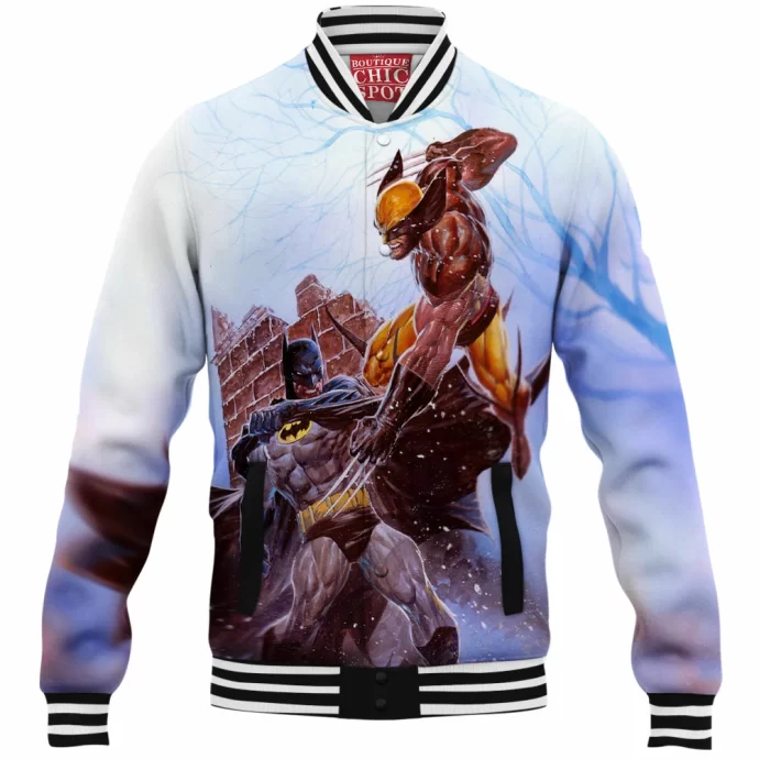 Batman Vs Wolverine Baseball Jacket