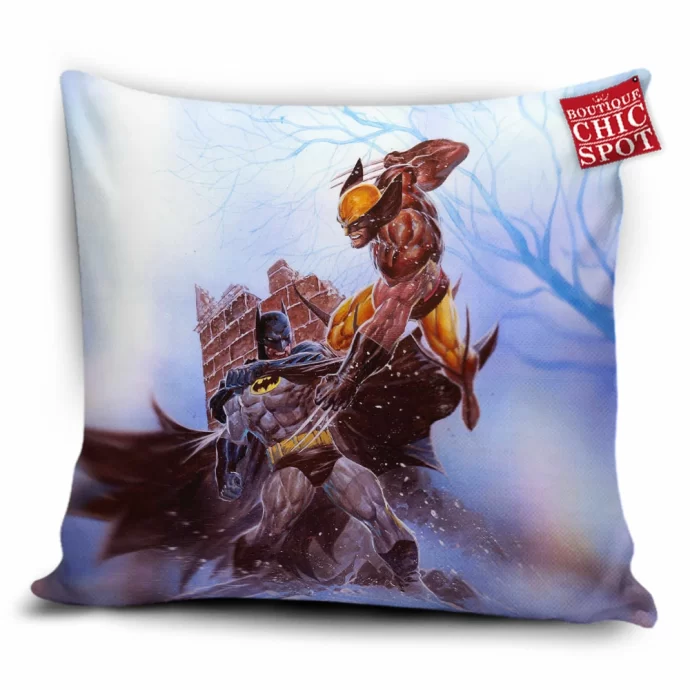 Batman Vs Wolverine Pillow Cover