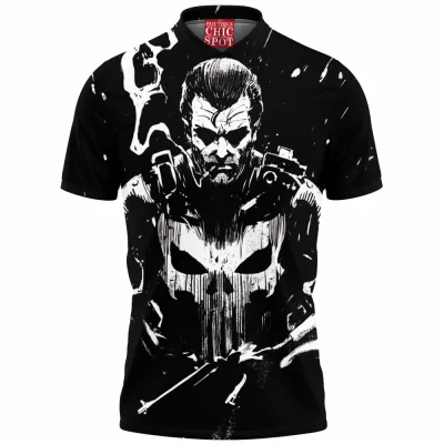 Comic Polo Shirt, Punisher Polo Shirt