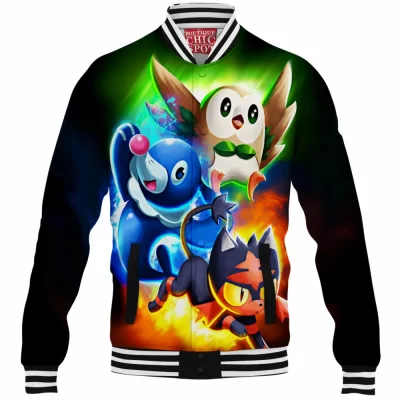 Anime Baseball-Jacket, Pokemon Baseball-Jacket, Pokemon Sun and Moon Baseball-Jacket