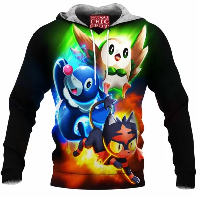 Anime Fleece-Hoodie, Pokemon Fleece-Hoodie, Pokemon Sun and Moon Fleece-Hoodie