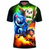 Anime Polo Shirt, Pokemon Polo Shirt, Pokemon Sun and Moon Polo Shirt