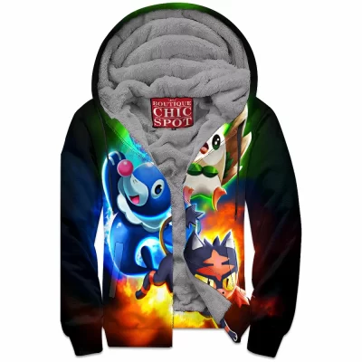 Anime Zip-Fleece-Hoodie, Pokemon Zip-Fleece-Hoodie, Pokemon Sun and Moon Zip-Fleece-Hoodie
