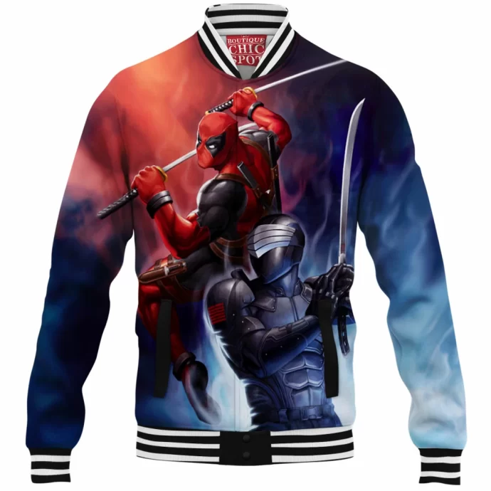 Snake Eyes Vs Deadpool Baseball Jacket