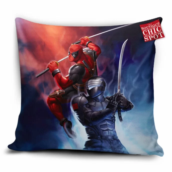 Snake Eyes Vs Deadpool Pillow Cover