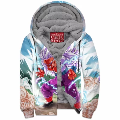 Anime Zip-Fleece-Hoodie, Dragon Ball Zip-Fleece-Hoodie, Gohan Zip-Fleece-Hoodie
