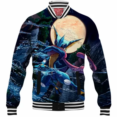 Anime Baseball-Jacket, Greninja Baseball-Jacket, Pokemon Baseball-Jacket