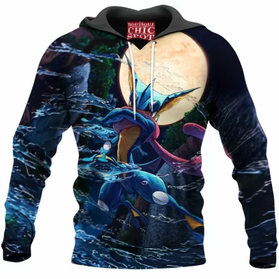 Anime Hoodie, Greninja Hoodie, Pokemon Hoodie