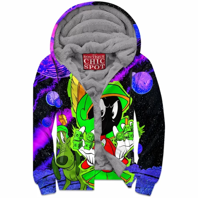 Marvin the Martian Zip Fleece Hoodie