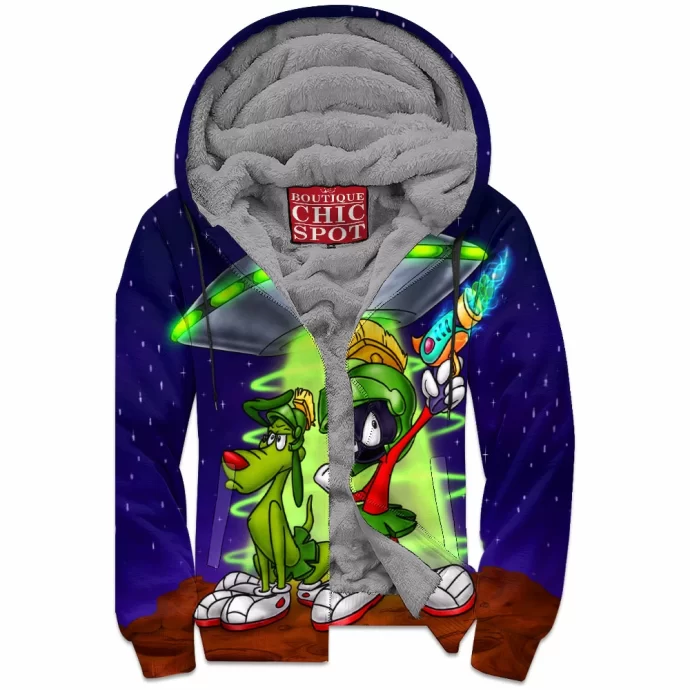 Marvin the Martian Zip Fleece Hoodie