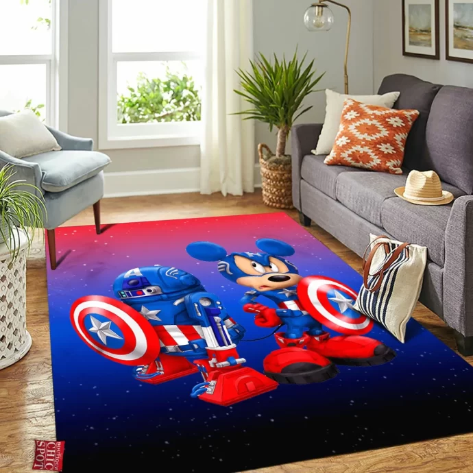 R2D2 Mickey Mouse Rectangle Rug