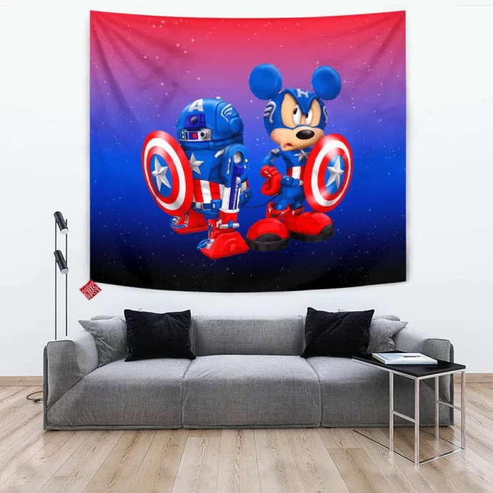 R2D2 Mickey Mouse Tapestry