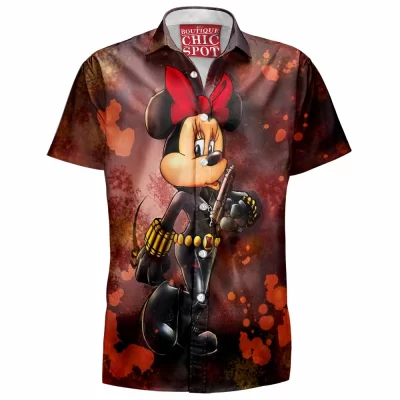 Animation Hawaiian-Shirt, Minnie Mouse Hawaiian-Shirt, Disney Hawaiian-Shirt