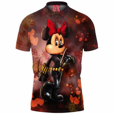 Animation Polo Shirt, Minnie Mouse Polo Shirt, Disney Polo Shirt