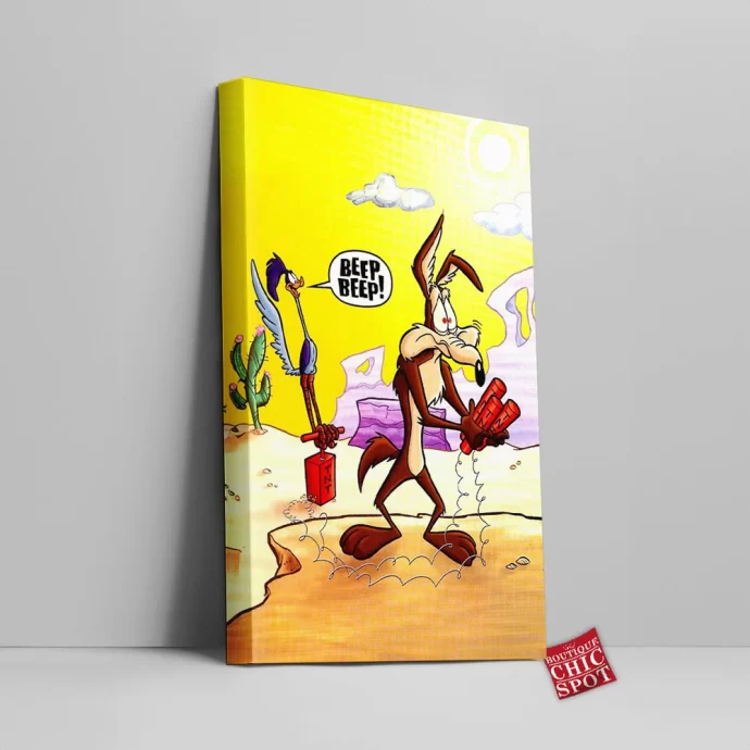 Wile E. Coyote and the Road Runner Canvas Wall Art