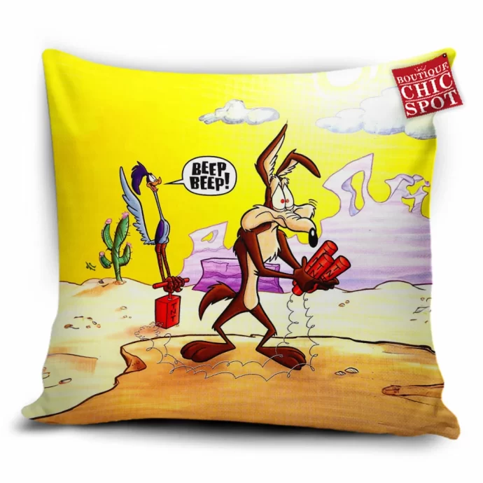 Wile E. Coyote and the Road Runner Pillow Cover