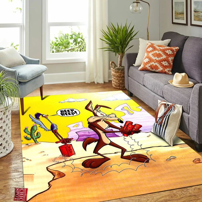 Wile E. Coyote and the Road Runner Rectangle Rug