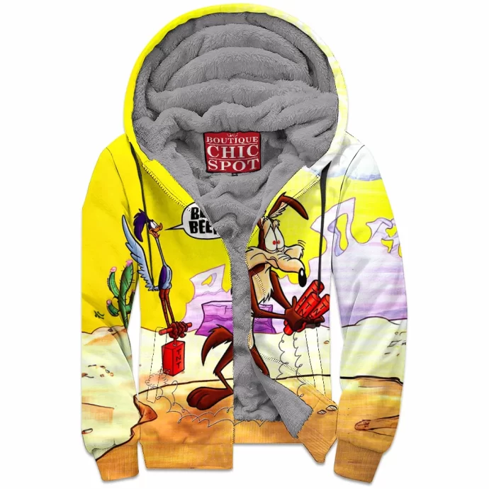 Wile E. Coyote and the Road Runner Zip Fleece Hoodie