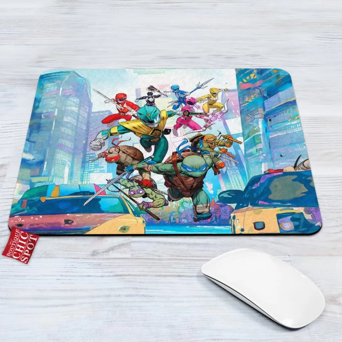 TMNT Power Rangers Mouse Pad