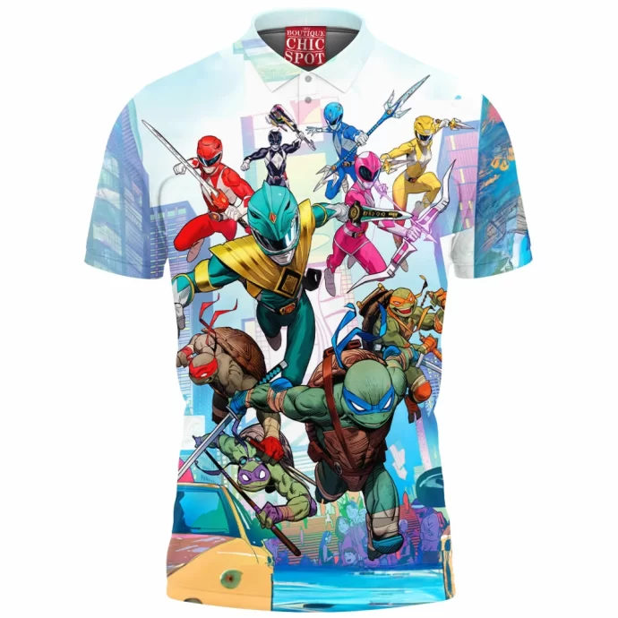 TMNT Power Rangers Polo Shirt