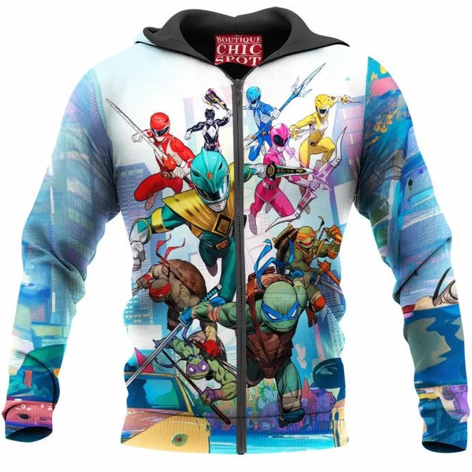 TMNT Power Rangers Zip Hoodie