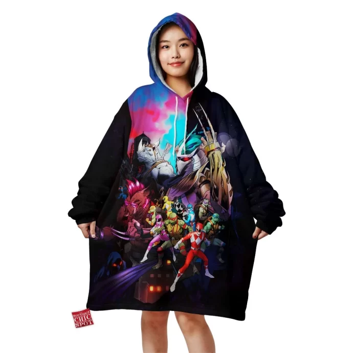 TMNT Power Rangers Blanket Hoodie