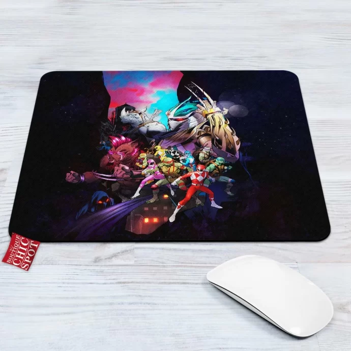 TMNT Power Rangers Mouse Pad